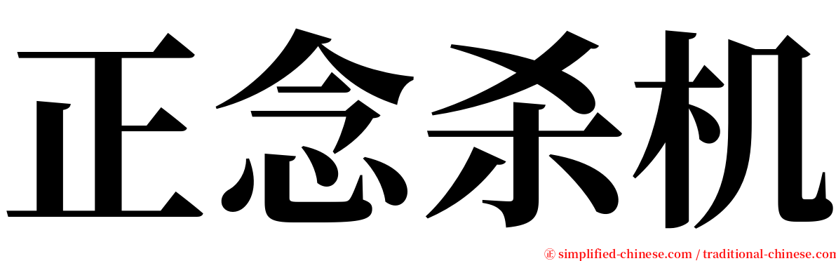 正念杀机 serif font