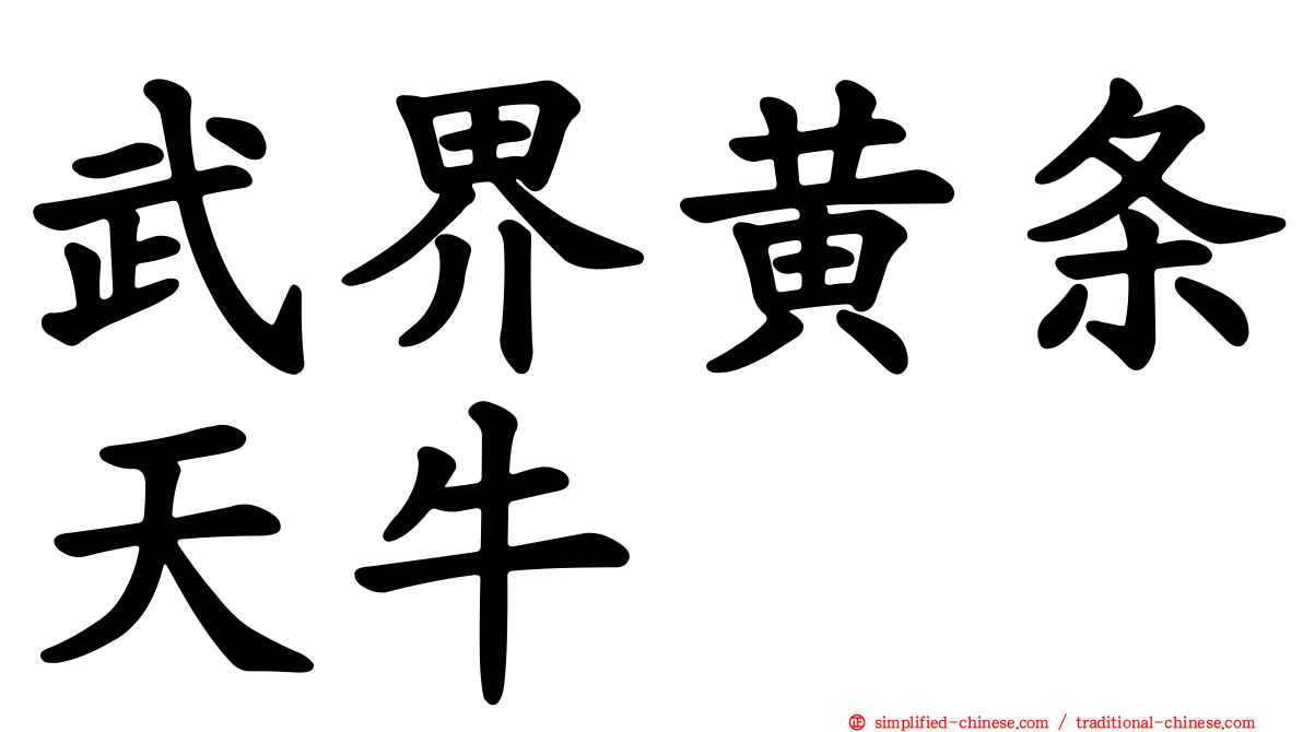 武界黄条天牛