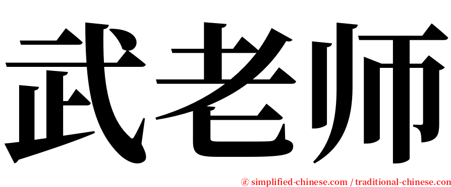 武老师 serif font