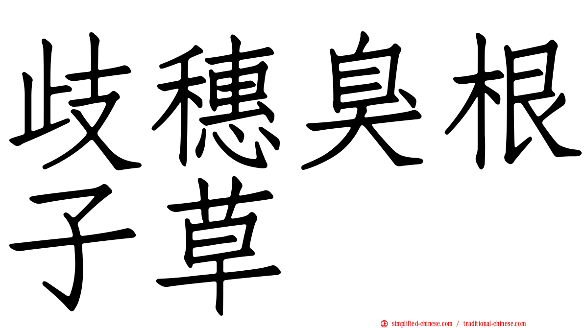 歧穗臭根子草