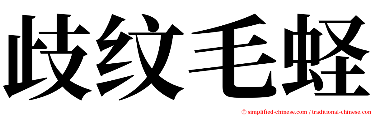 歧纹毛蛏 serif font