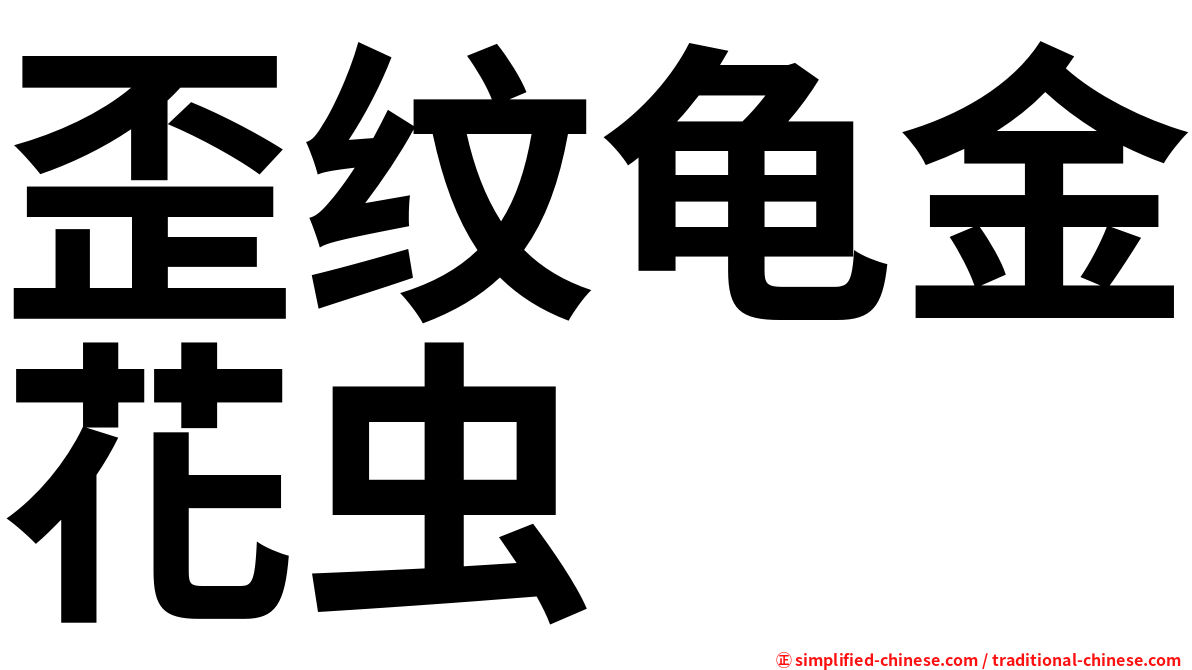 歪纹龟金花虫