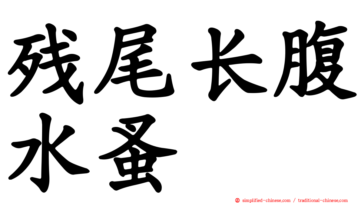 残尾长腹水蚤