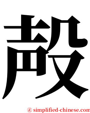 殸 serif font