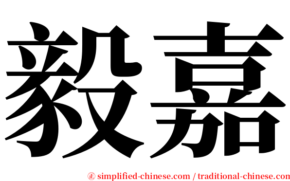 毅嘉 serif font