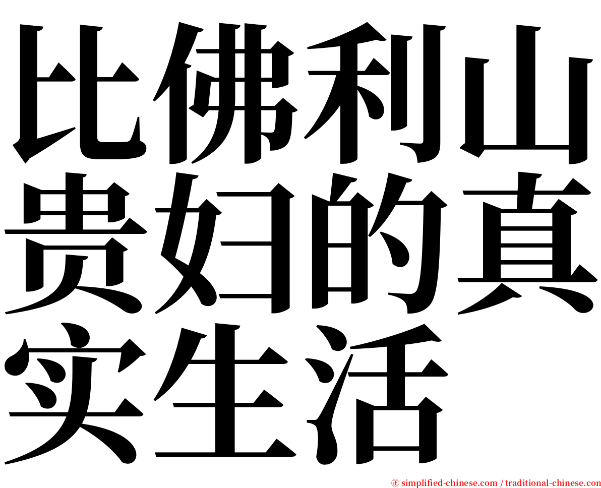 比佛利山贵妇的真实生活 serif font