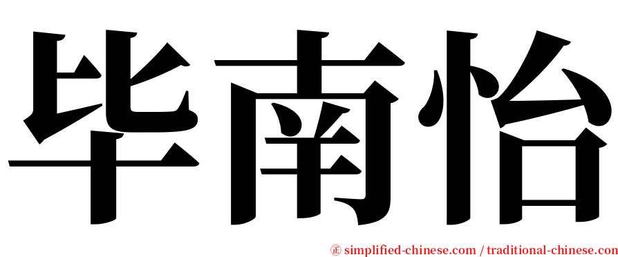 毕南怡 serif font