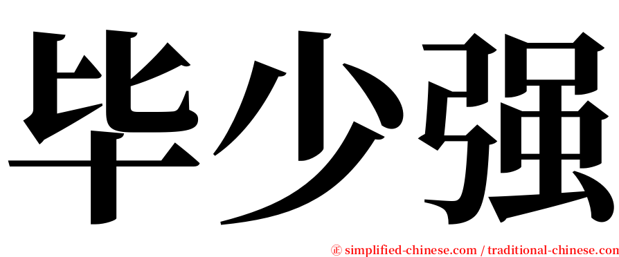 毕少强 serif font