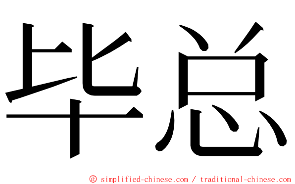 毕总 ming font