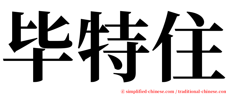 毕特住 serif font