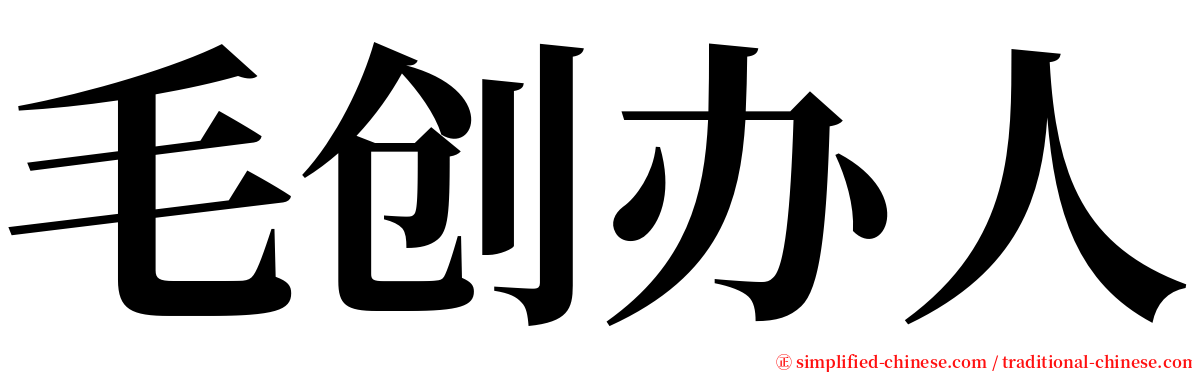 毛创办人 serif font