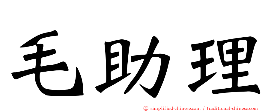 毛助理