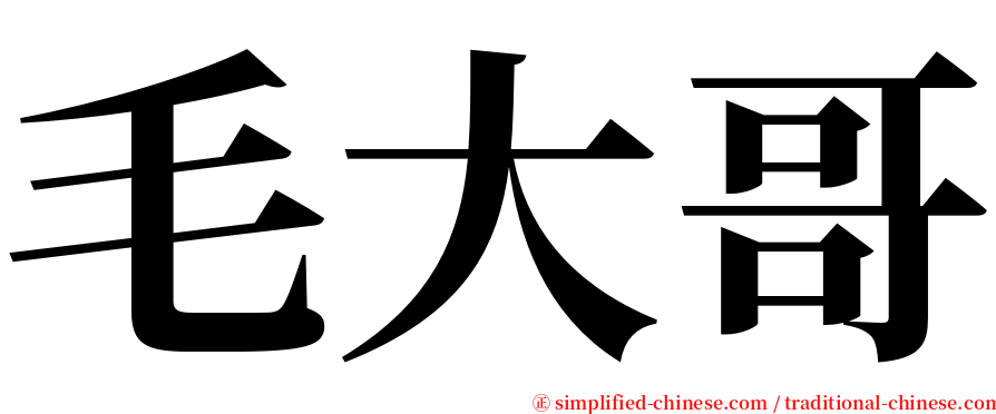 毛大哥 serif font