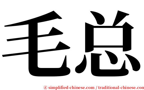 毛总 serif font