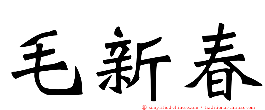 毛新春