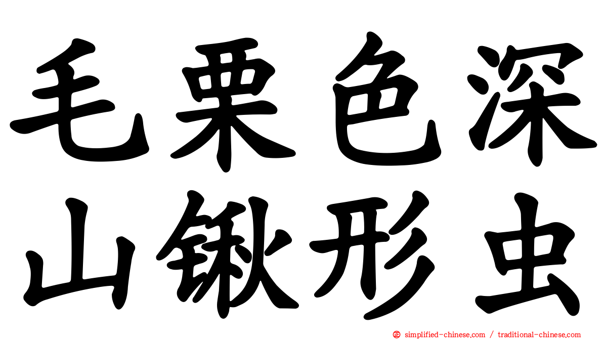 毛栗色深山锹形虫