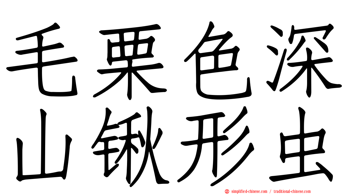 毛栗色深山锹形虫