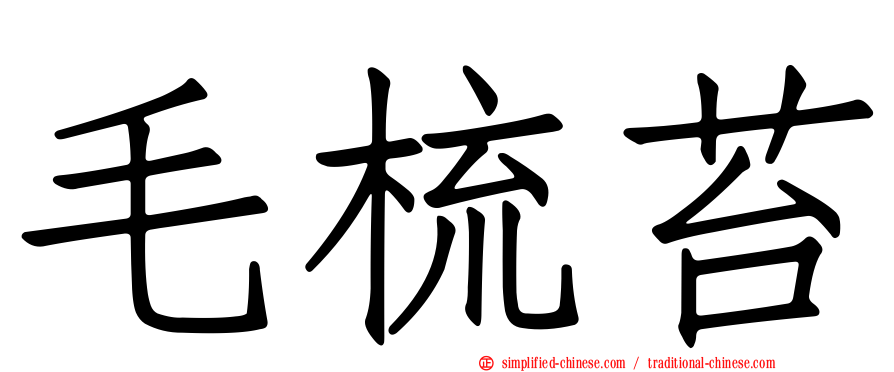 毛梳苔