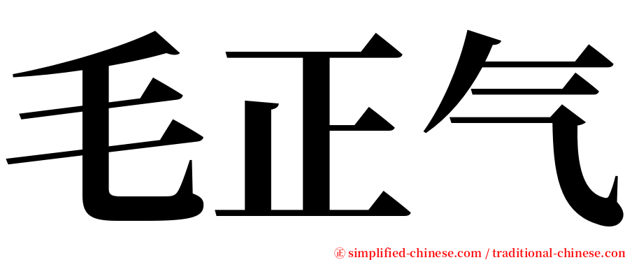 毛正气 serif font