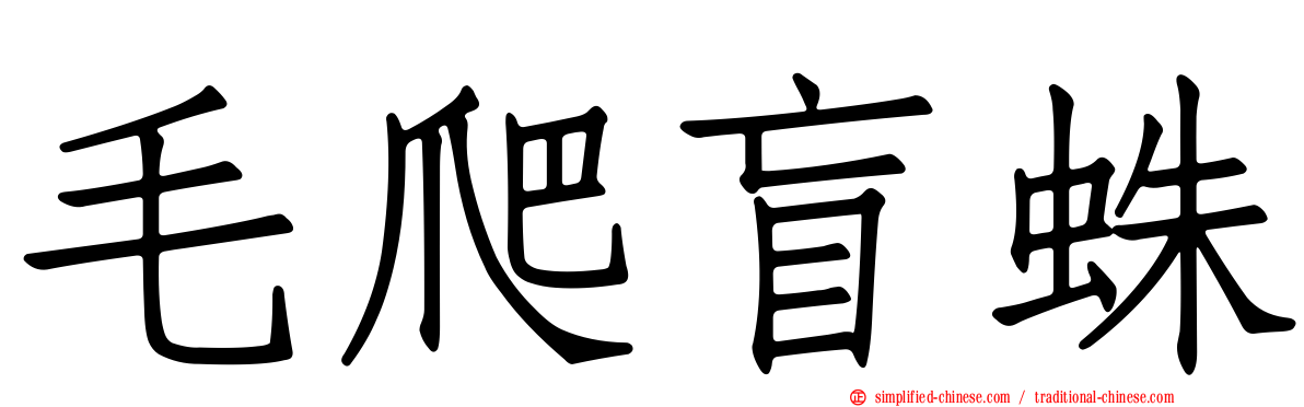 毛爬盲蛛