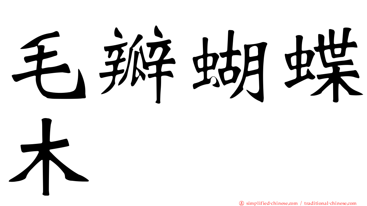 毛瓣蝴蝶木