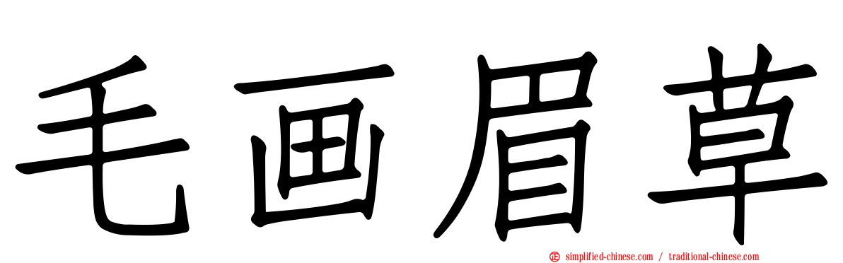 毛画眉草