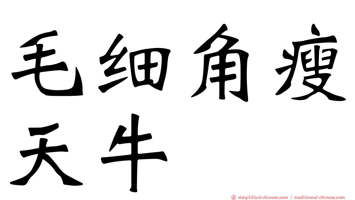 毛细角瘦天牛