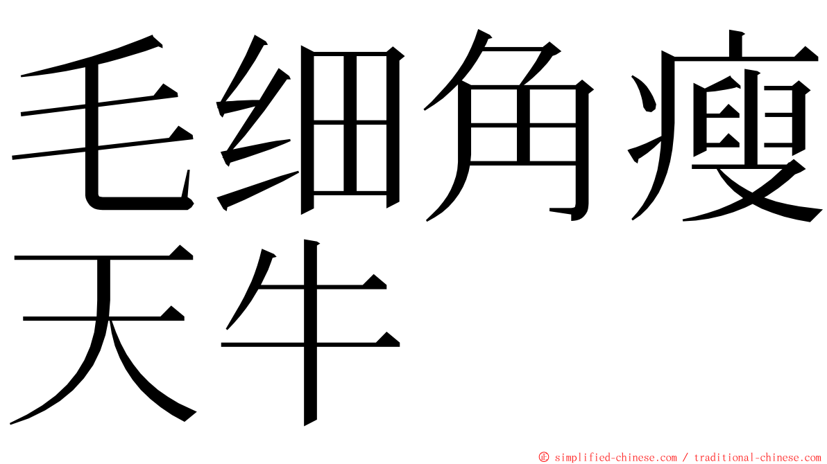 毛细角瘦天牛 ming font