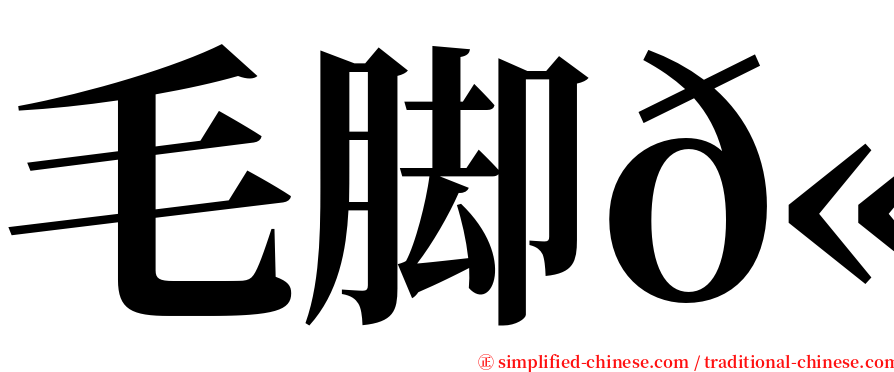 毛脚𫛭 serif font