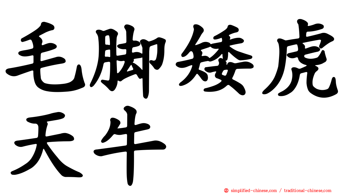 毛脚矮虎天牛