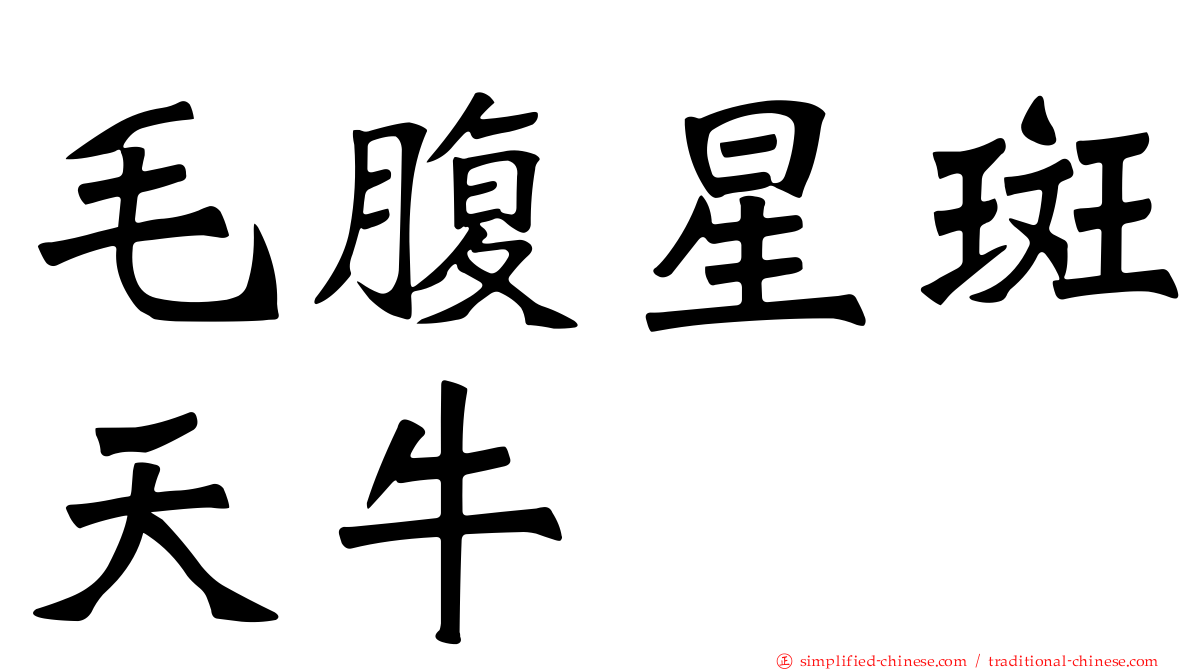 毛腹星斑天牛