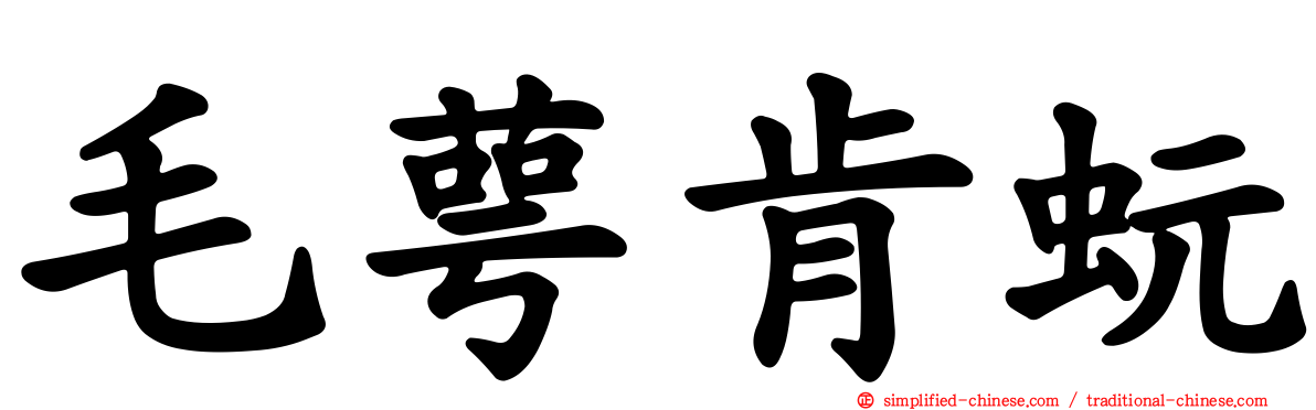 毛萼肯蚖