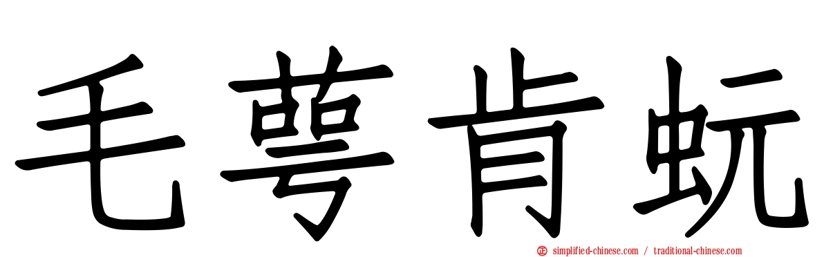 毛萼肯蚖
