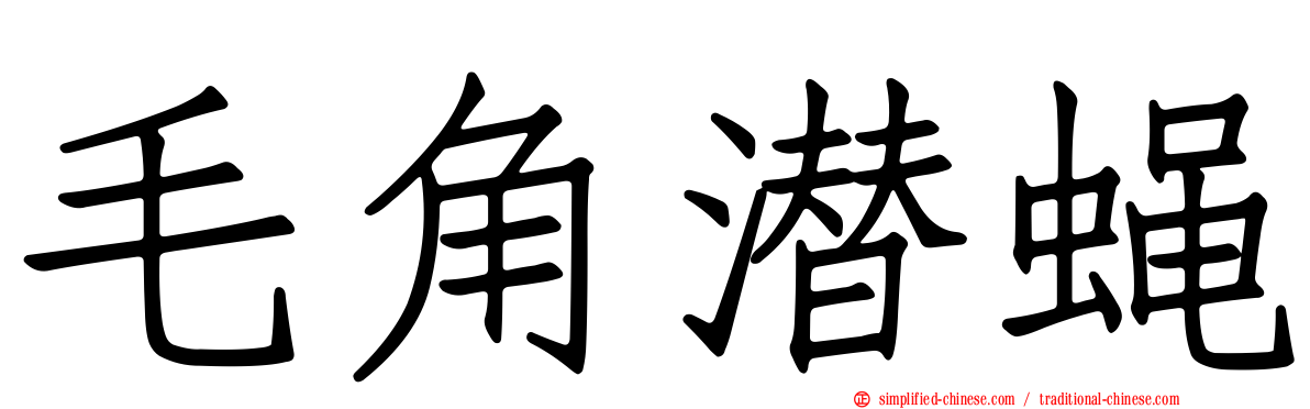毛角潜蝇