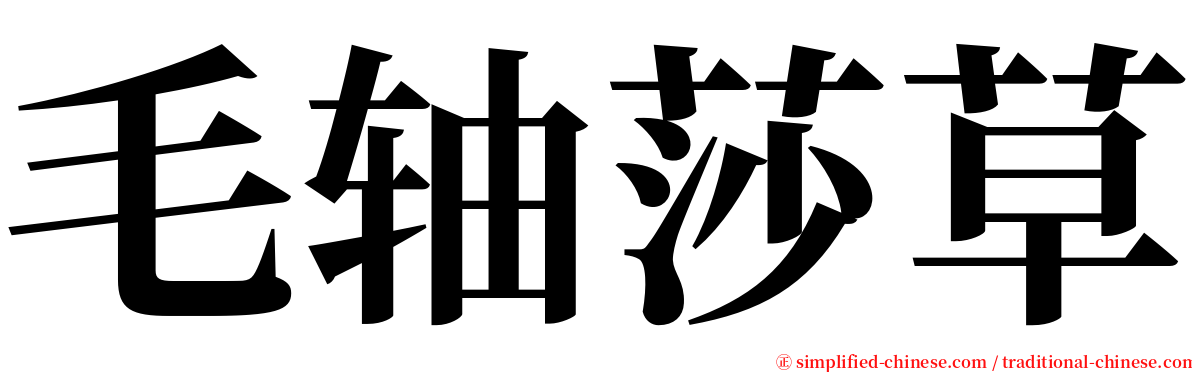毛轴莎草 serif font