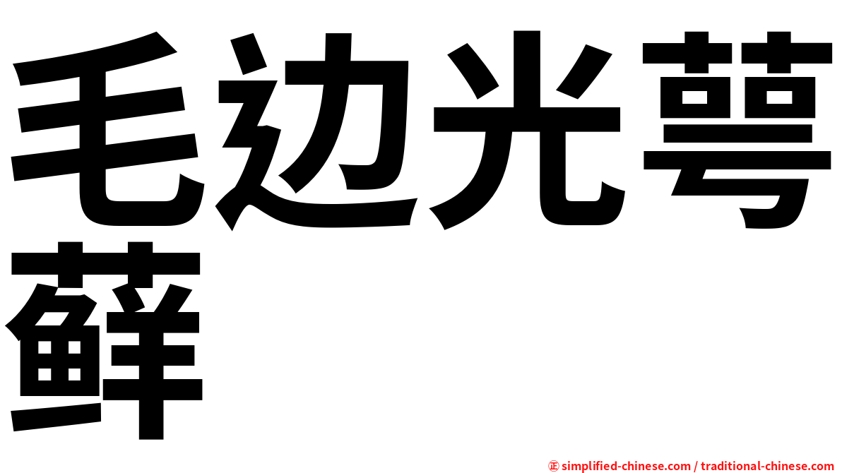 毛边光萼藓
