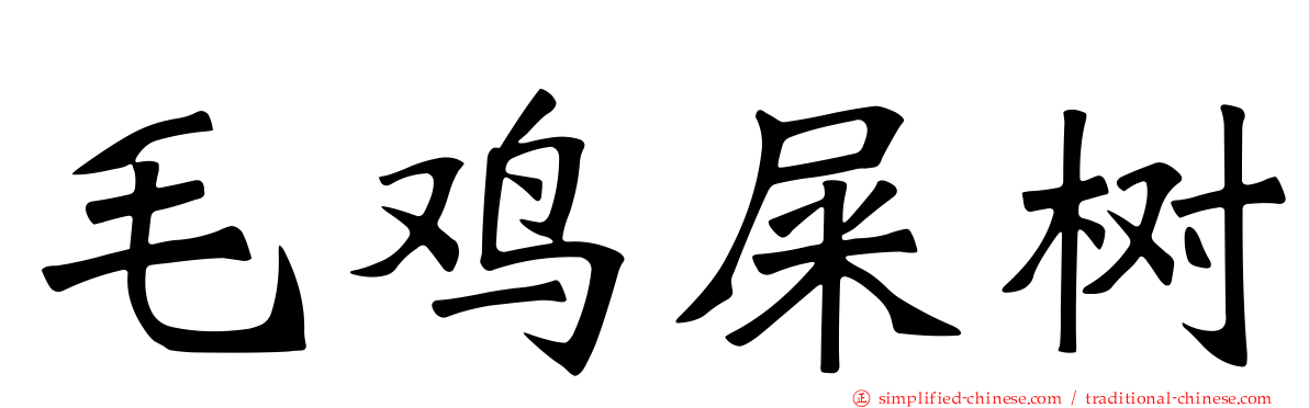 毛鸡屎树