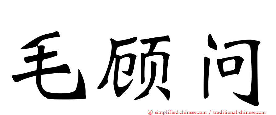 毛顾问
