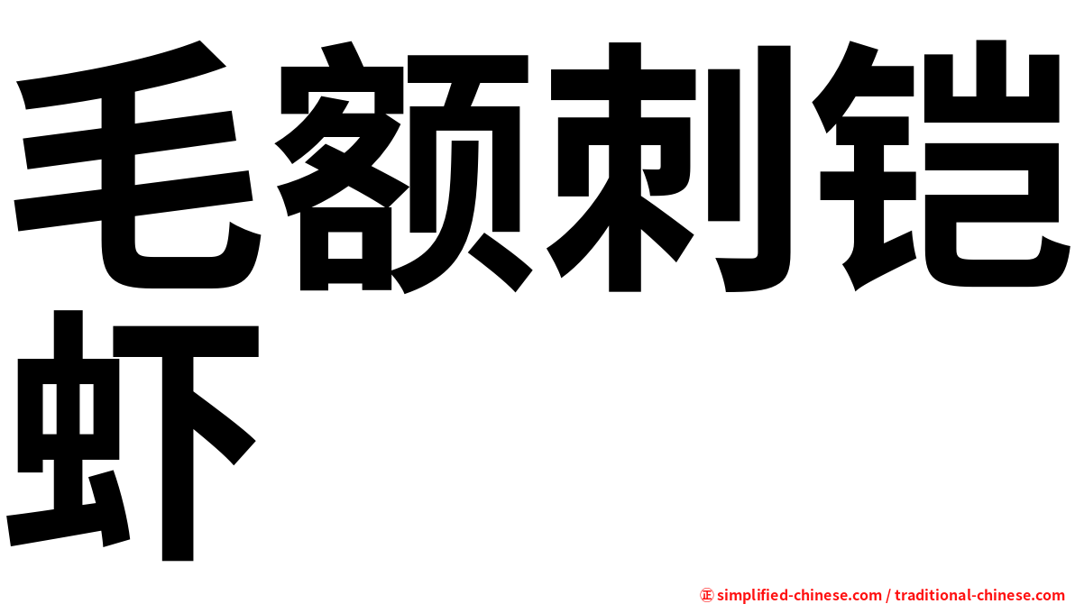 毛额刺铠虾