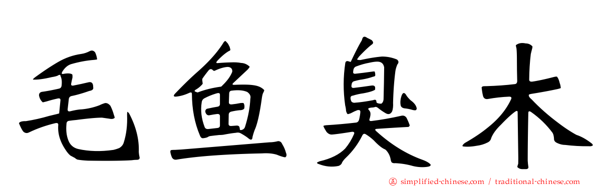 毛鱼臭木