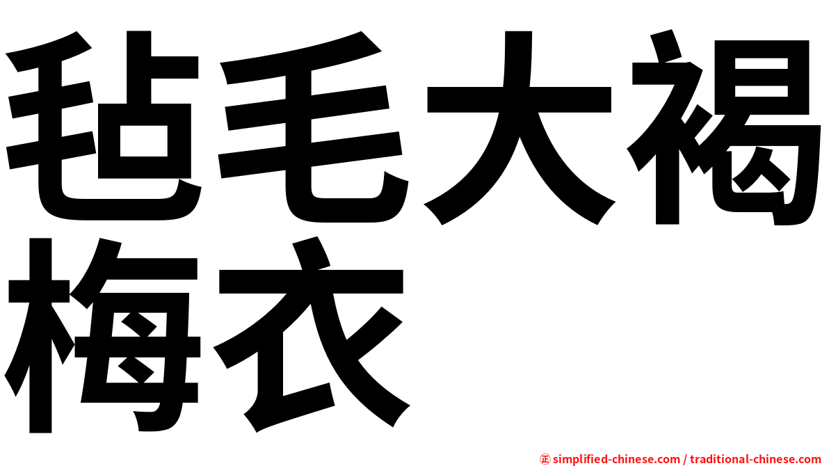 毡毛大褐梅衣