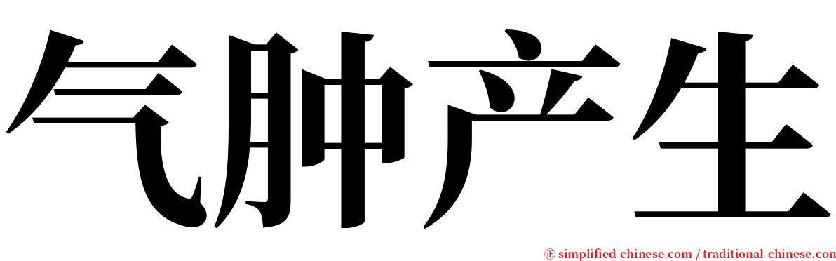 气肿产生 serif font