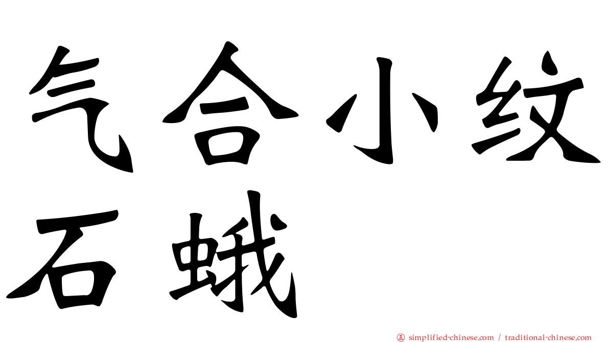 气合小纹石蛾