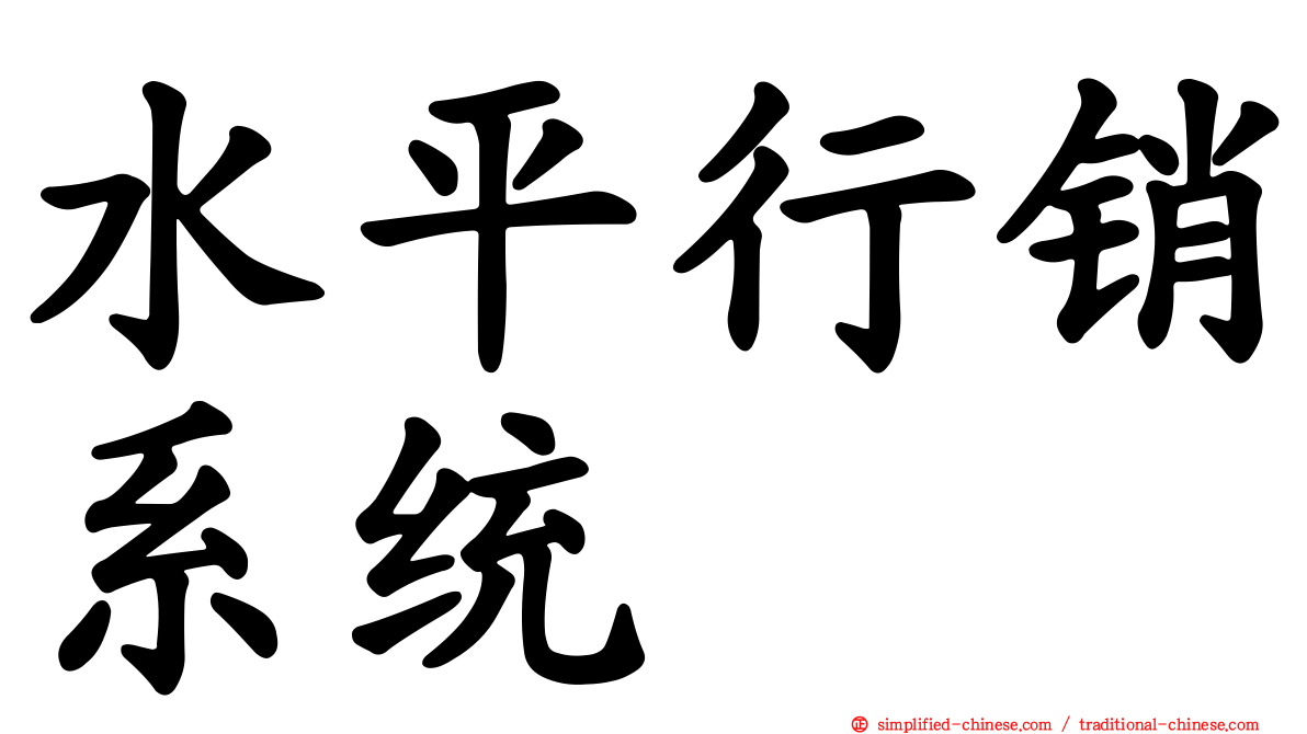 水平行销系统