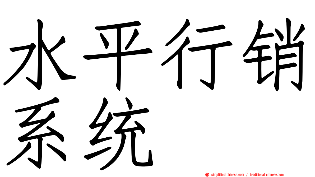 水平行销系统