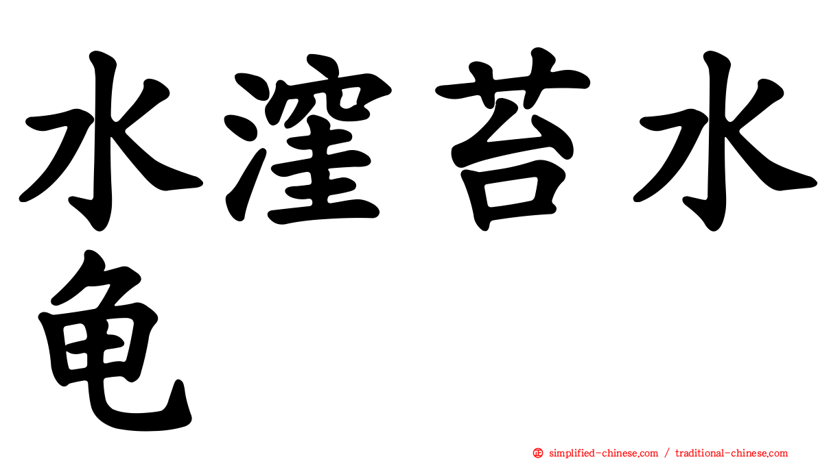 水漥苔水龟