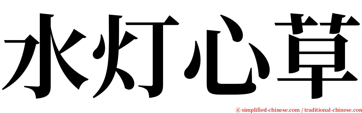 水灯心草 serif font
