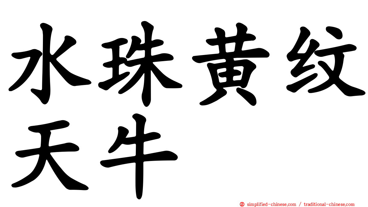 水珠黄纹天牛