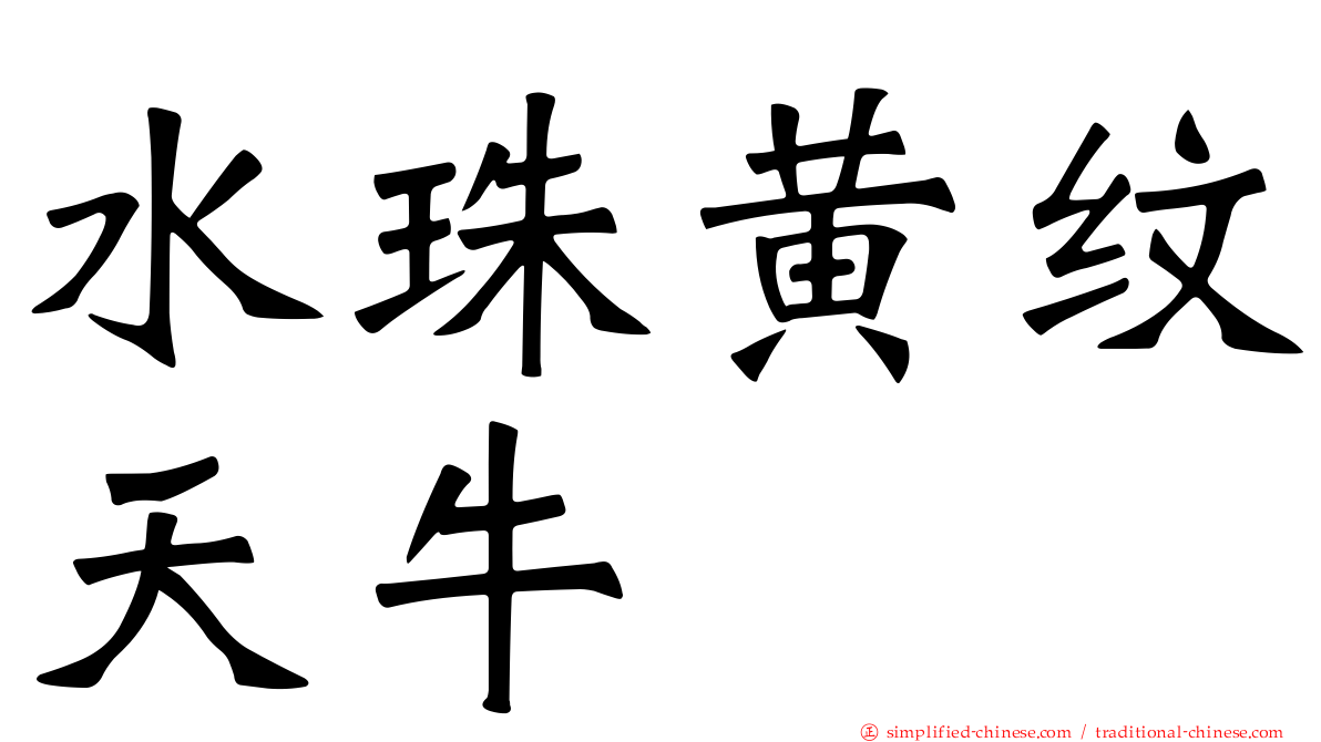 水珠黄纹天牛