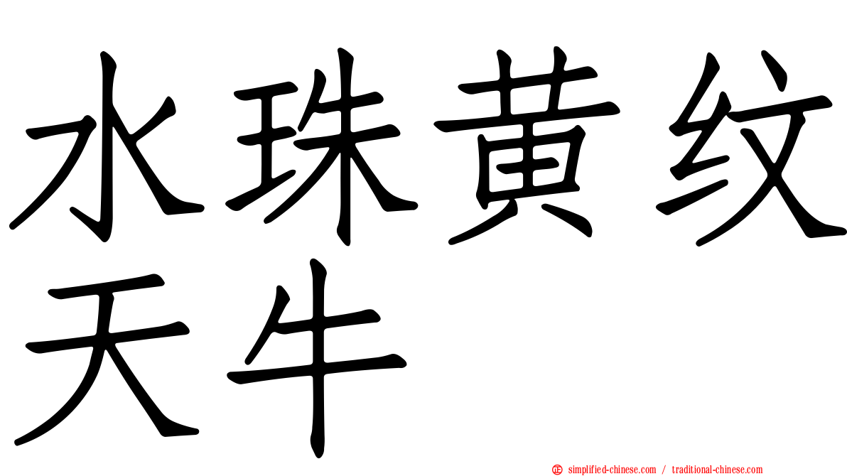水珠黄纹天牛